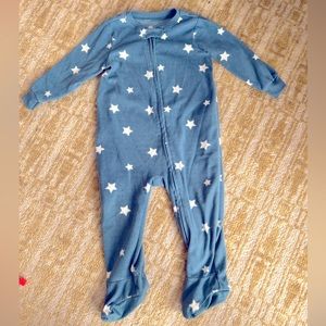 Primary Fleece Zip Footie with Stars